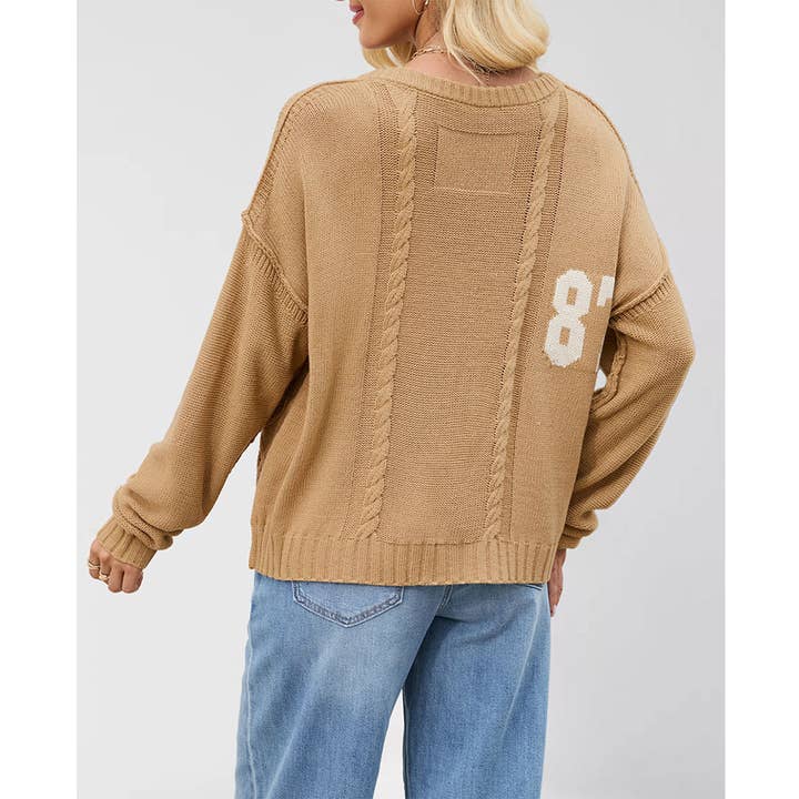 UNISHE - Wholesale Knit Sweater - Women's - Digital Colorblock Long Sleeve Knit Pullover Sweater SF12714