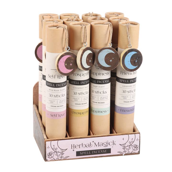 Something Different Wholesale - Wholesale Incense - Set of 12 Herbal Spell Incense Stick Gift Sets in Display