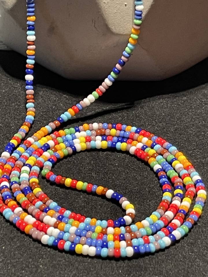 Happy Land One 2strand tie on Waistbeads. for wholesale by Letrice Custom Creations LLC