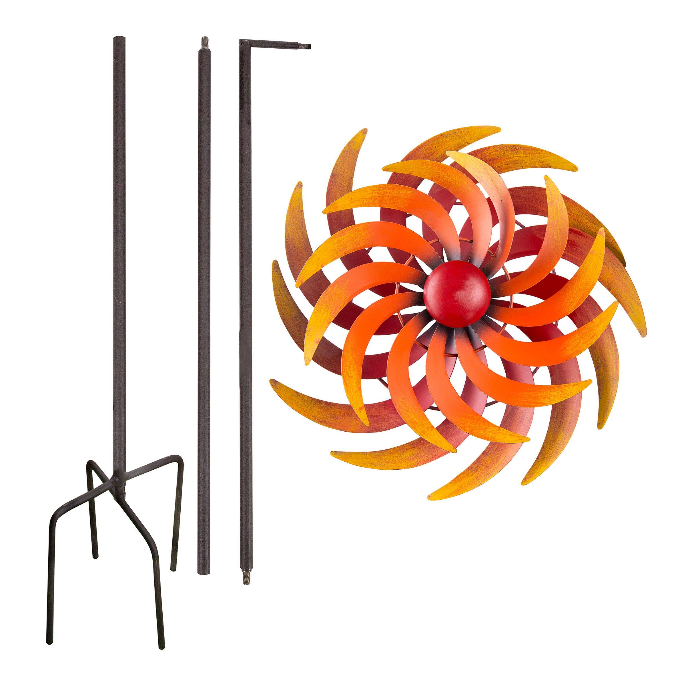 Alpine Corporation - Wholesale Garden/Lawn Stake - Alpine Corporation Fiery Metal Kinetic Dual Spinning Garden4