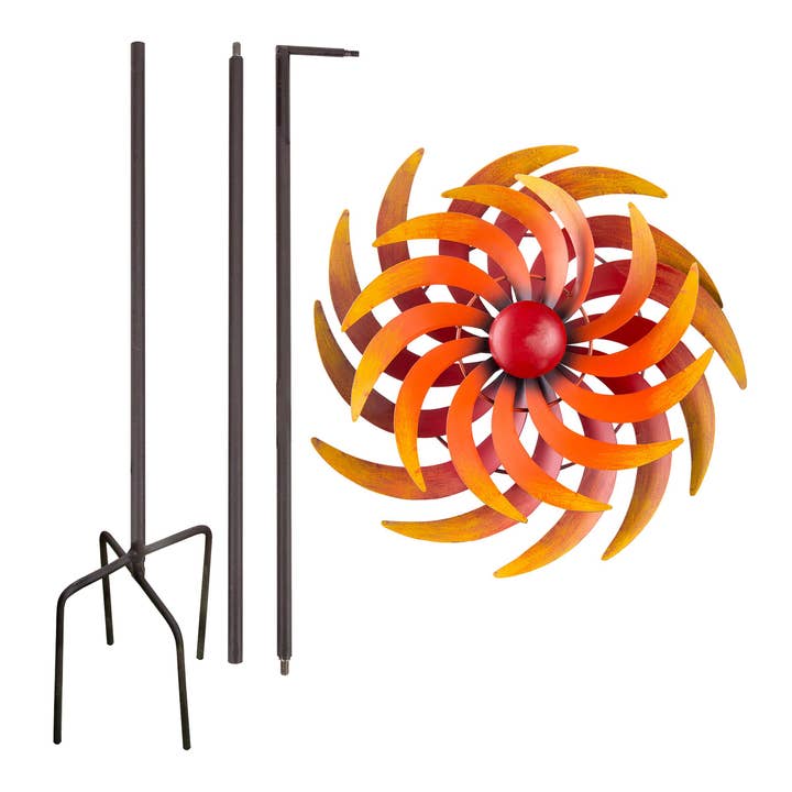 Alpine Corporation - Wholesale Garden/Lawn Stake - Alpine Corporation Fiery Metal Kinetic Dual Spinning Garden4