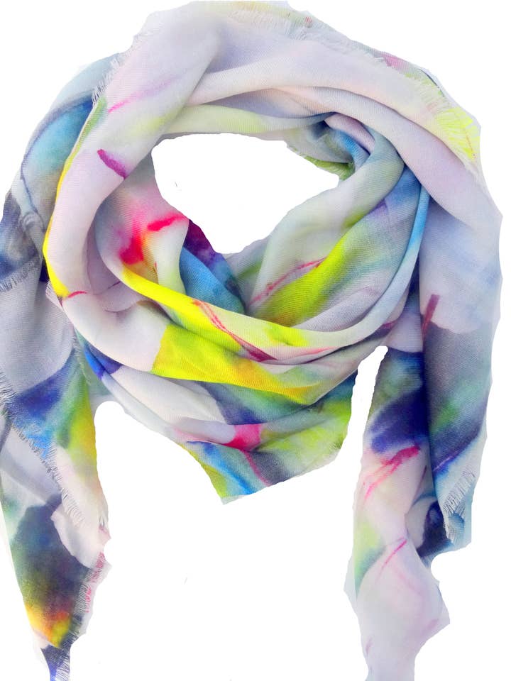 Bufanda de lana floral, bufanda cuadrada grande, invierno, 45 x 45 pulgadas para venta al por mayor de Silk Squirrel