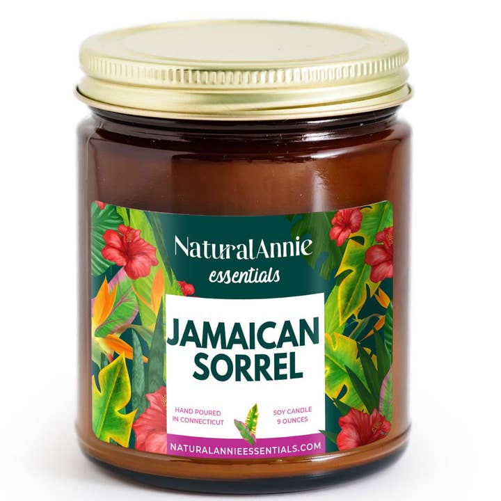Jamaican Sorrel 9 oz Scented Soy Candle for wholesale by NaturalAnnie Essentials