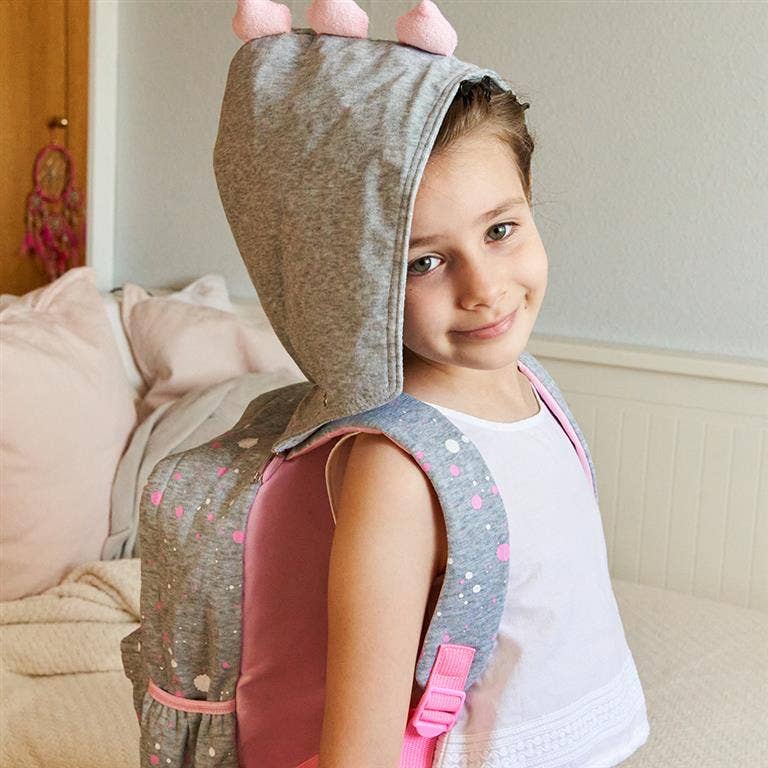 IKILIFE S.L - Wholesale Backpack - Kids - Children's Backpack with Dinosaur Hat – Gray, Pink1