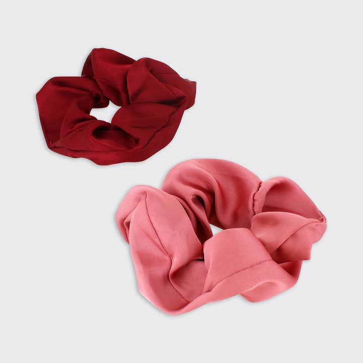 Forever England / Millie Mae – wholesale Scrunchie - Women’s – Set of 2 Satin Scrunchies
