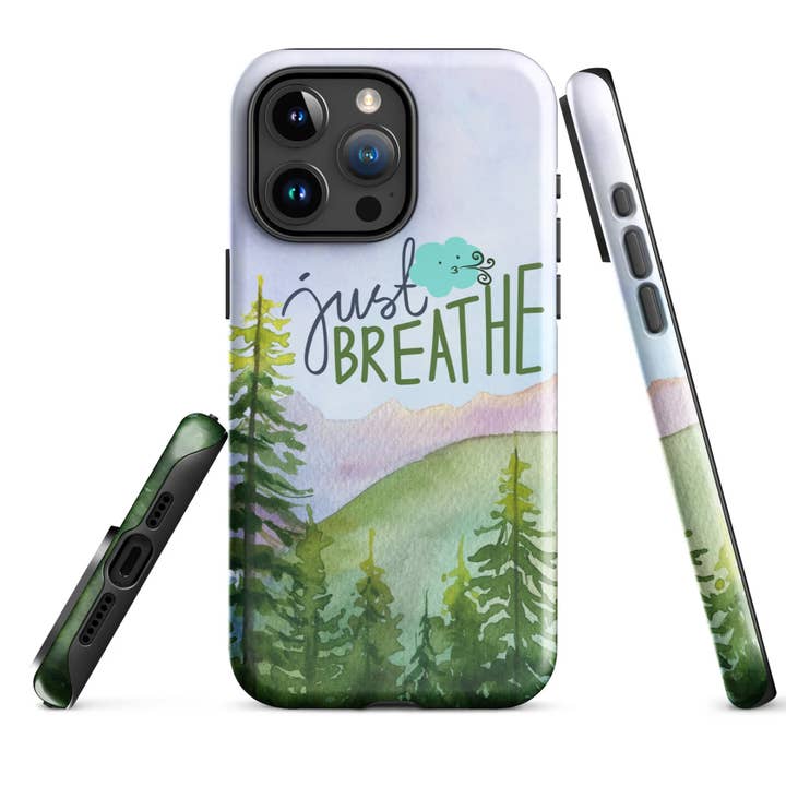 Funda Just Breath para iPhone® 11-15 (Pro, Pro Max, Plus y mini) para venta al por mayor de Jenuine Heartfelt Design