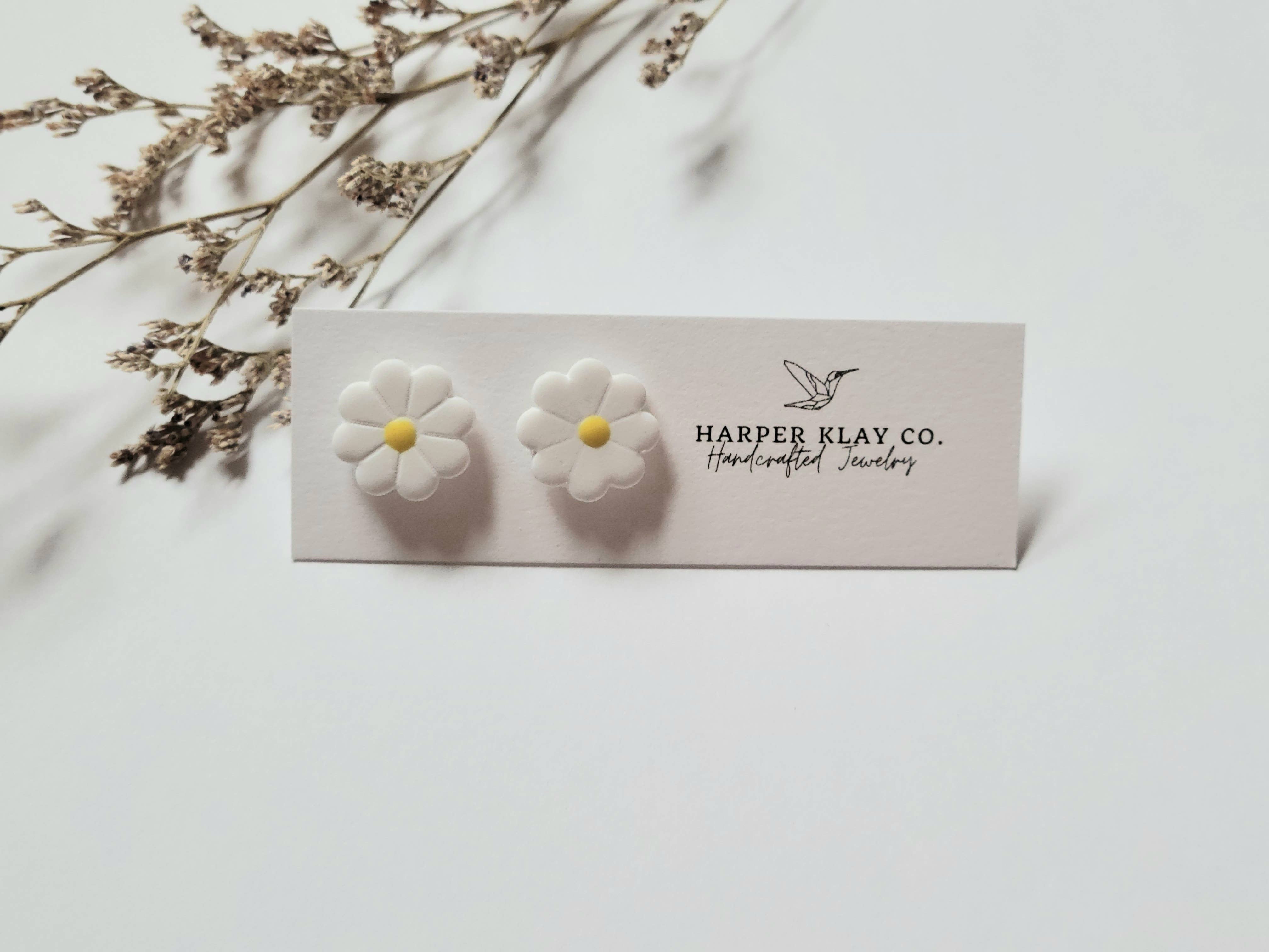 Harper Klay Co - Wholesale Stud/Post Earrings - The Daisy Studs- Polymer Clay Stud Earrings1