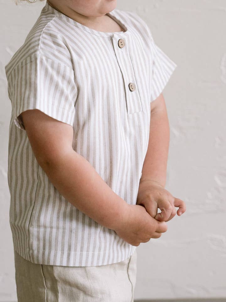 A camiseta Hampton Stripe por atacado de Oat Children