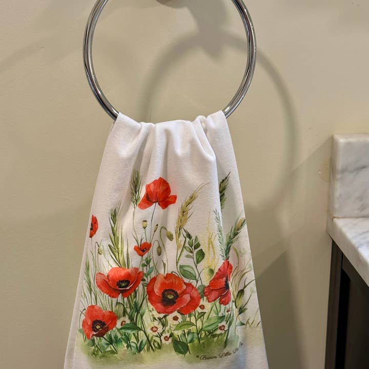 Brown Lillie – Großhandel Geschirrtücher – Rote Mohnblumen 28" Bestes Geschirrtuch | 100% Ringspun-Baumwolle3