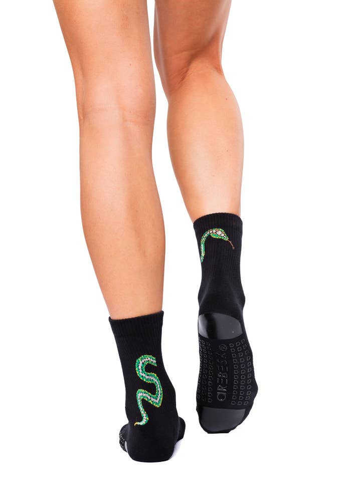 Black Snake Crew Grip Sock for wholesale on Faire