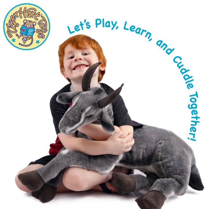 VIAHART Toy Co. - Vente Peluche – enfant et bébé - Samuel la chèvre naine | Peluche de 69 cm3