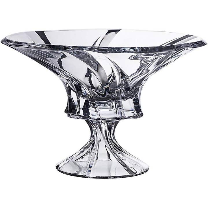 12" Bohemian Crystal Footed Bowl AU51767 OKLAHOMA, AURUM for wholesale by NORTH AMERICAN CRYSTAL
