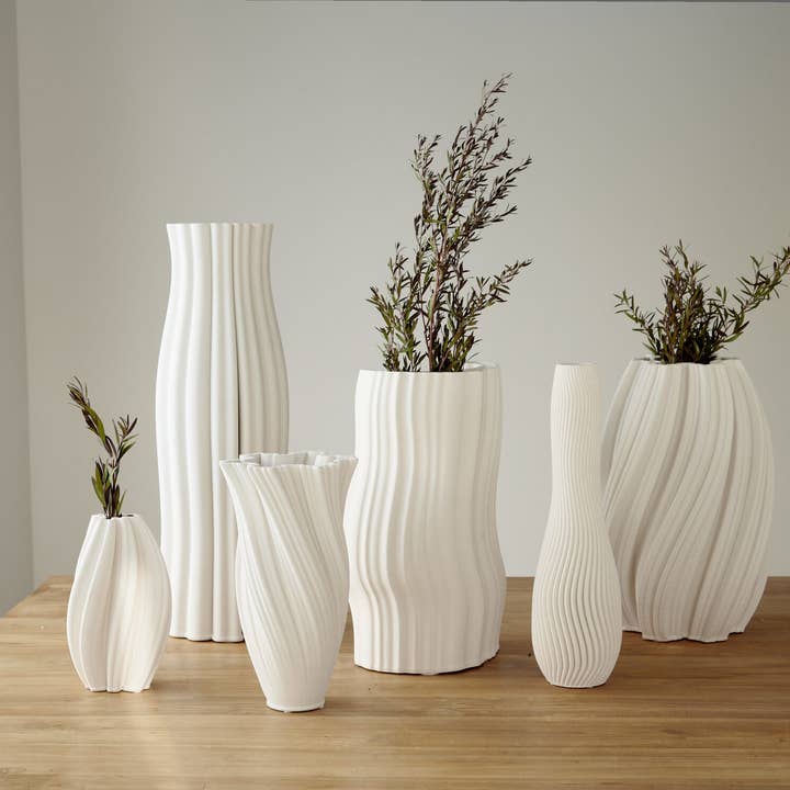 One Six Eight London by PS Home and Living - Wholesale Vase - EMMA White Vase 31cm2