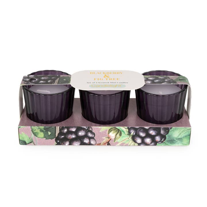 Set Of 3 Votive - Blackberry & Fig Tree 6PK for wholesale by Candlelight Products Ltd