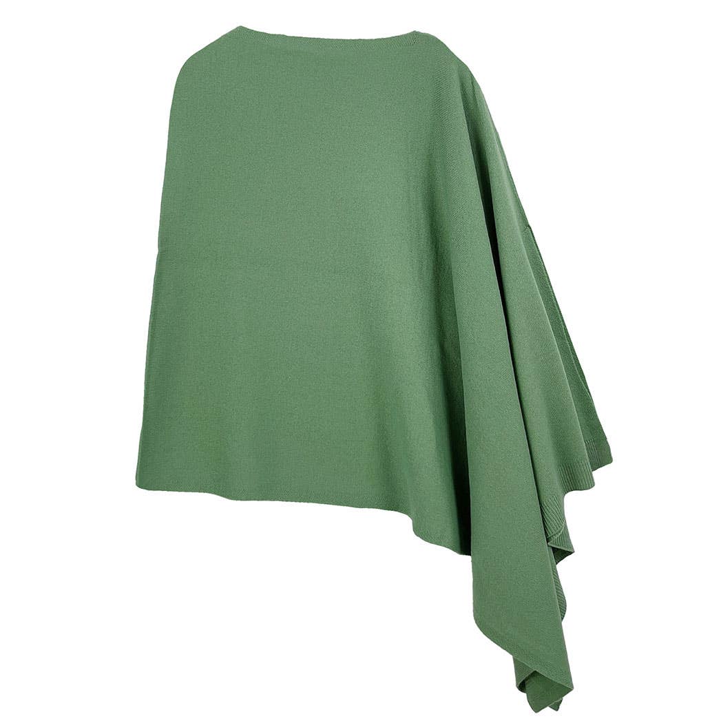 Fashion City – wholesale Poncho – Women's – Light Tone Solid Diamond Shape Scarf Poncho2