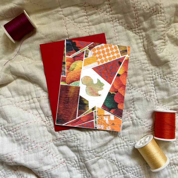 Quilt Block Greeting Card (Crazy Quilt) for wholesale by Cozy Arts