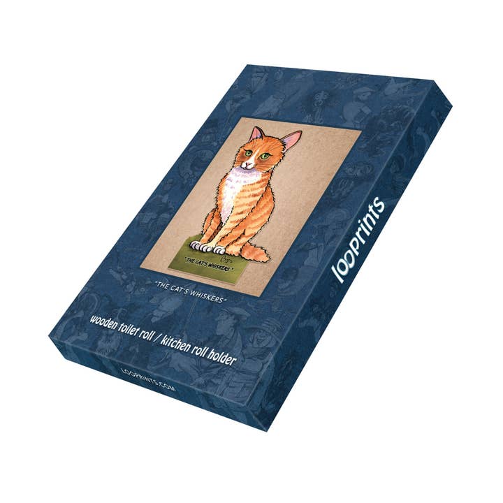 LOOPRINTS – wholesale Toilet paper holder – Toilet Roll Holder & Kitchen Roll Holder - Ginger Cat