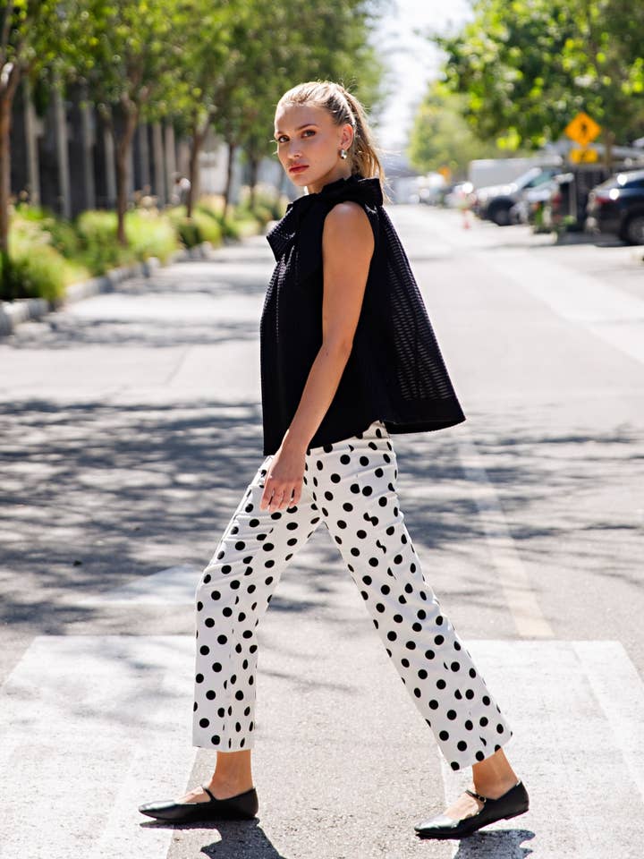 Flare Crop Dot Pants for wholesale by Glam