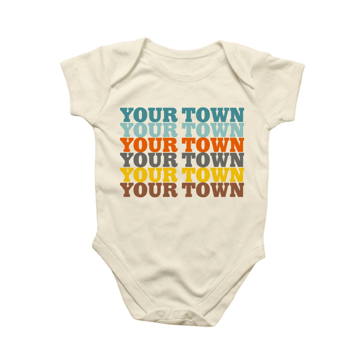 Rock Scissor Paper - Wholesale Bodysuit (Non-Footed) - Baby - Personalized City Baby Bodysuit - Supergraphics Repeat name 19