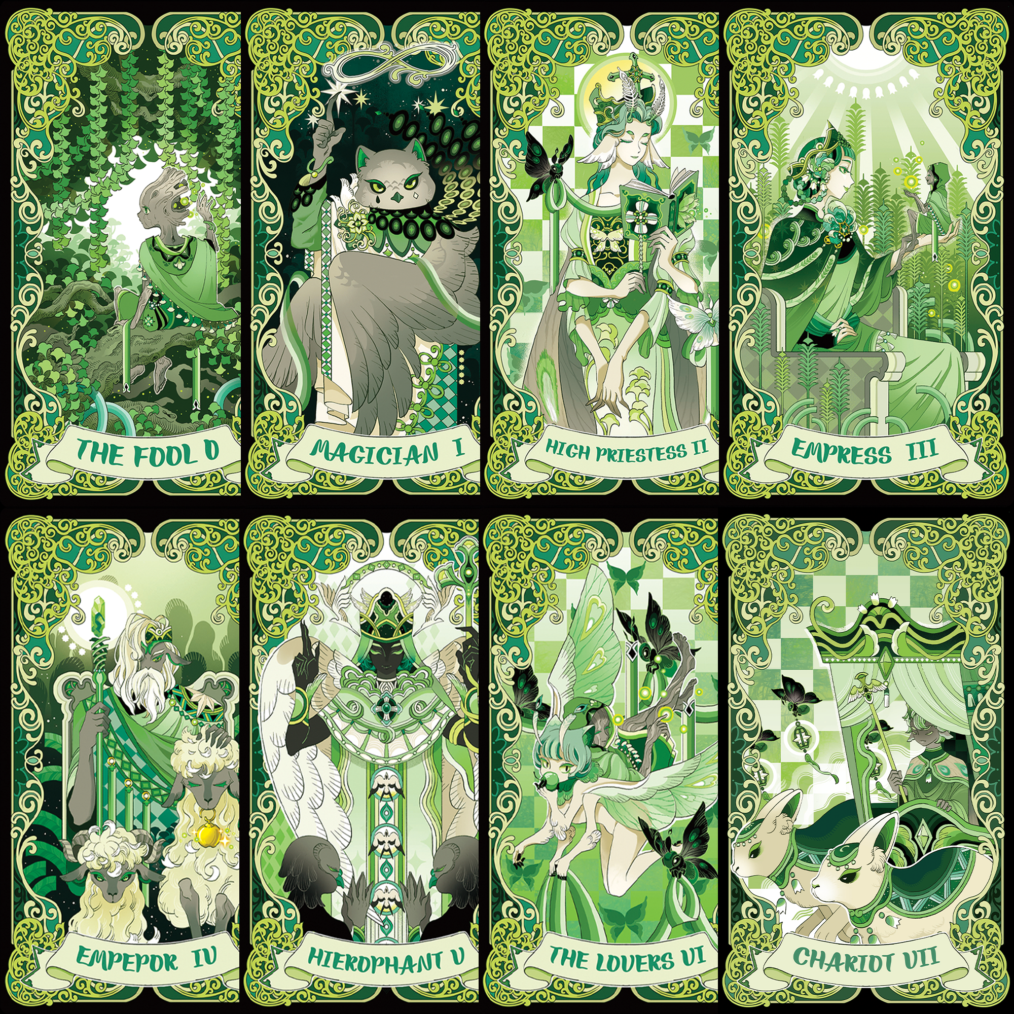 Vermilion Collection - Wholesale Tarot cards - Green Trace Tarot2