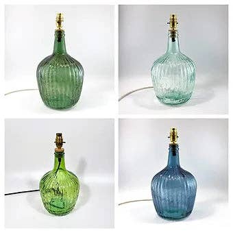 Recycled Glass Ripple Lamp 36cm for wholesale by Jarapa