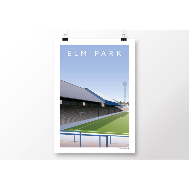 Reading Elm Park Poster for wholesale by Matthew J I Wood Design & Illustration