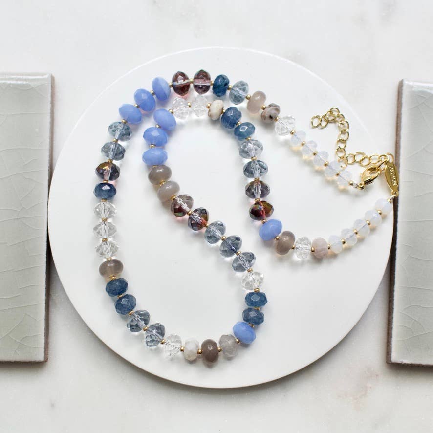 a.v. max – Colar com missangas/pérolas por atacado – Colar Gemma Medium Rondelle|16 Combinações de Pedras37