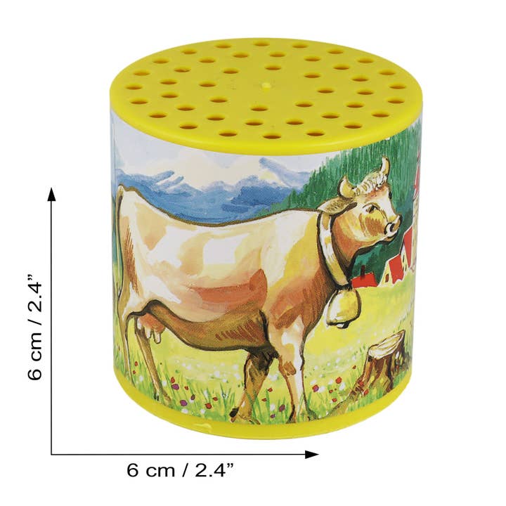 Tribal Trade GmbH - Wholesale Decorative Figurine - Animal sounds noise can cow alpine cow moo can yellow4
