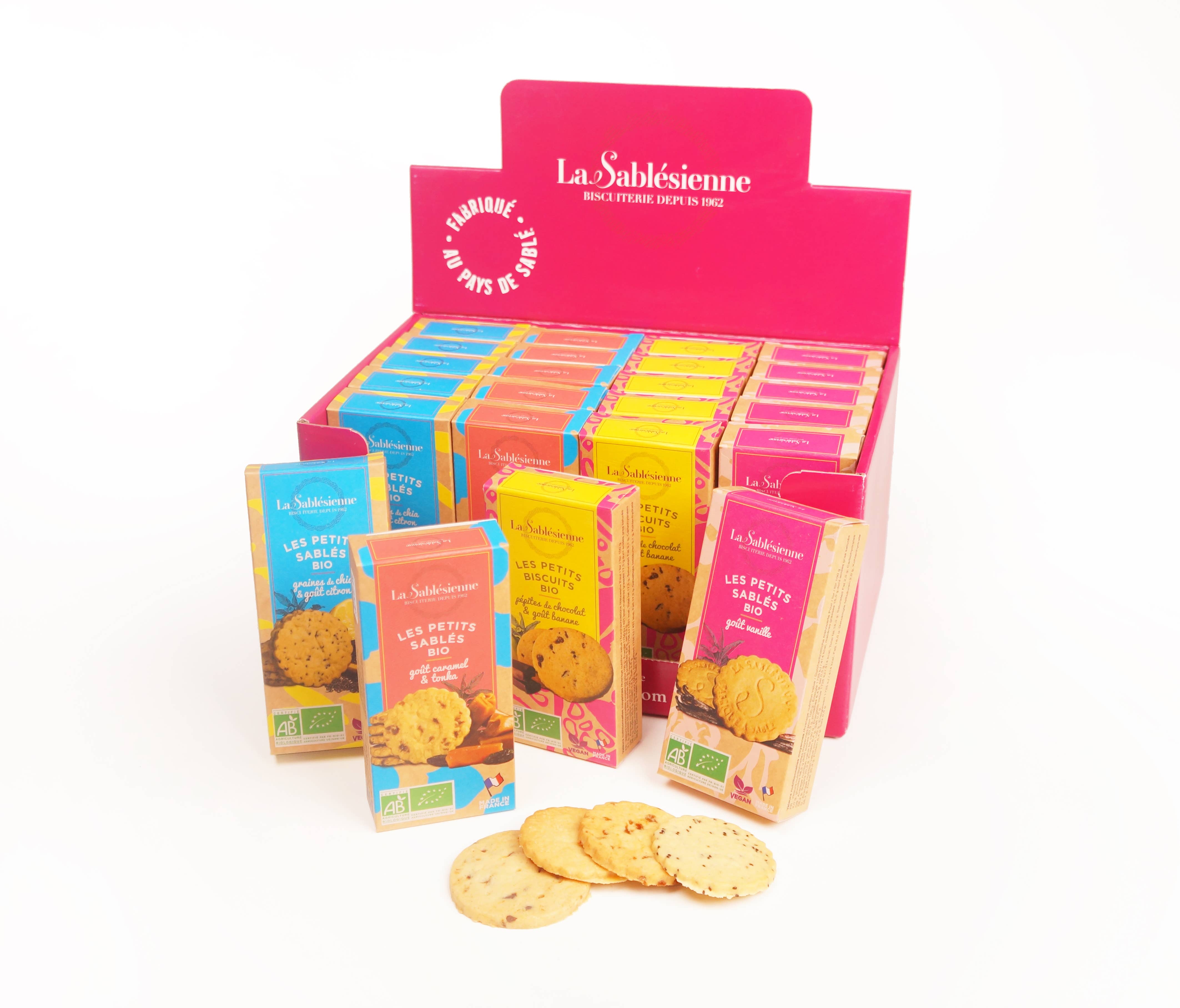 LA SABLESIENNE - Wholesale Cookie - Organic & Vegan Lemon Chia Seed Shortbread Mini1
