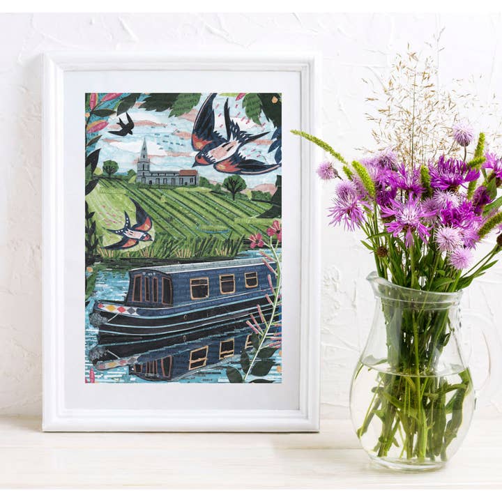 Smuk Svale A3 Print på Silke Papir for engroshandel hos Jamie Poole