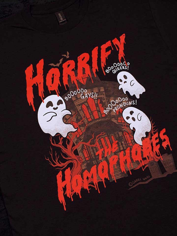 GRRRL Spells - Wholesale T-Shirt (Graphic) - Women's - Horrify The Homophobes Shirt