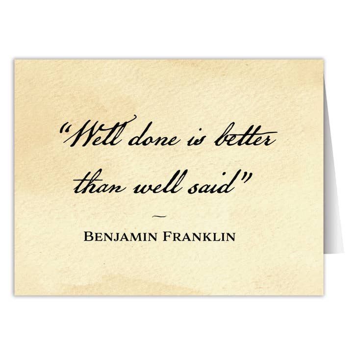 Nelson Gifts Wholesale - Wholesale Stationery/Notecard Set - "Well Done Is Better" Note Card
