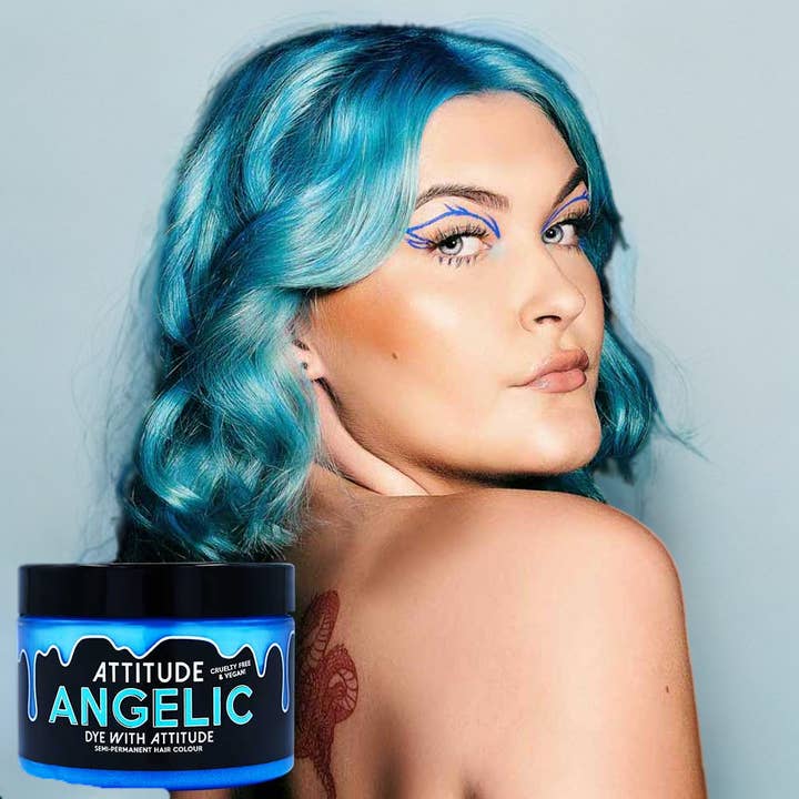 Tinte para el cabello Angelic Pastel Blue, vegano, libre de crueldad animal para venta al por mayor de Attitude Hair Dye