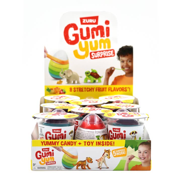 Zuru Gumi Yum Surprise Egg - Wildlife Set 15ct Display for wholesale by Grandpa Joe's Candy Shop