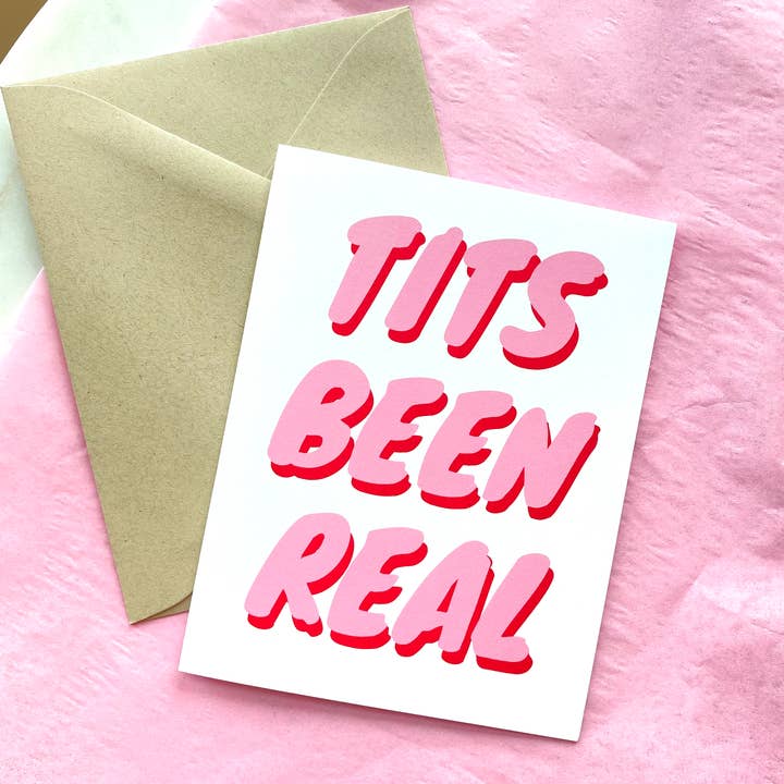 Five Dot Post - Wholesale Get Well Card - Tits Been Real Funny Mastectomy Breast Cancer Support Get We
