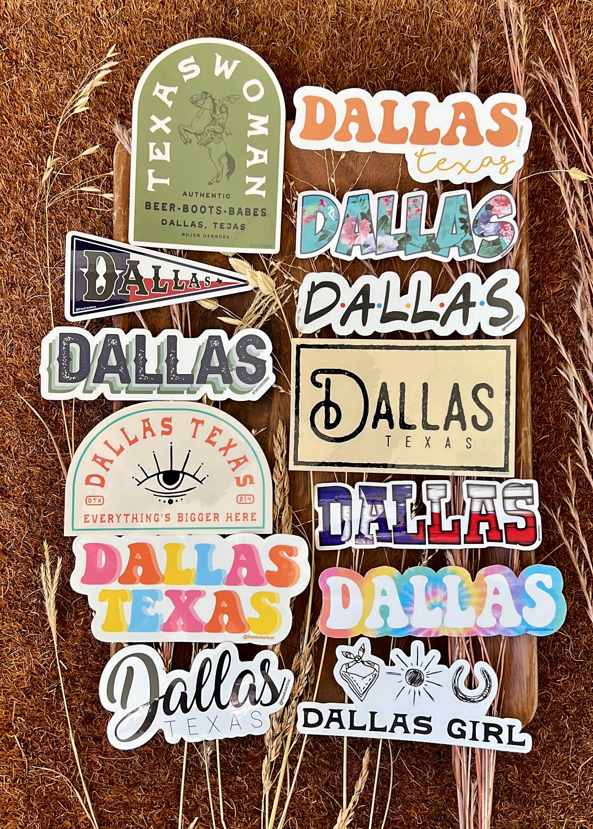 The Sticker Box | Texas Inspired Stickers & Magnets – Adesivo por atacado – Autocolante “Dallas Girl” - Dallas Texas Sticker à prova d'água2