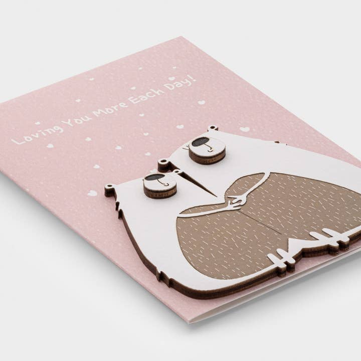 Handgjort 3D Träkort – Romantiskt Kärlekskort PESKOVOI för wholesale av PESKOVOI