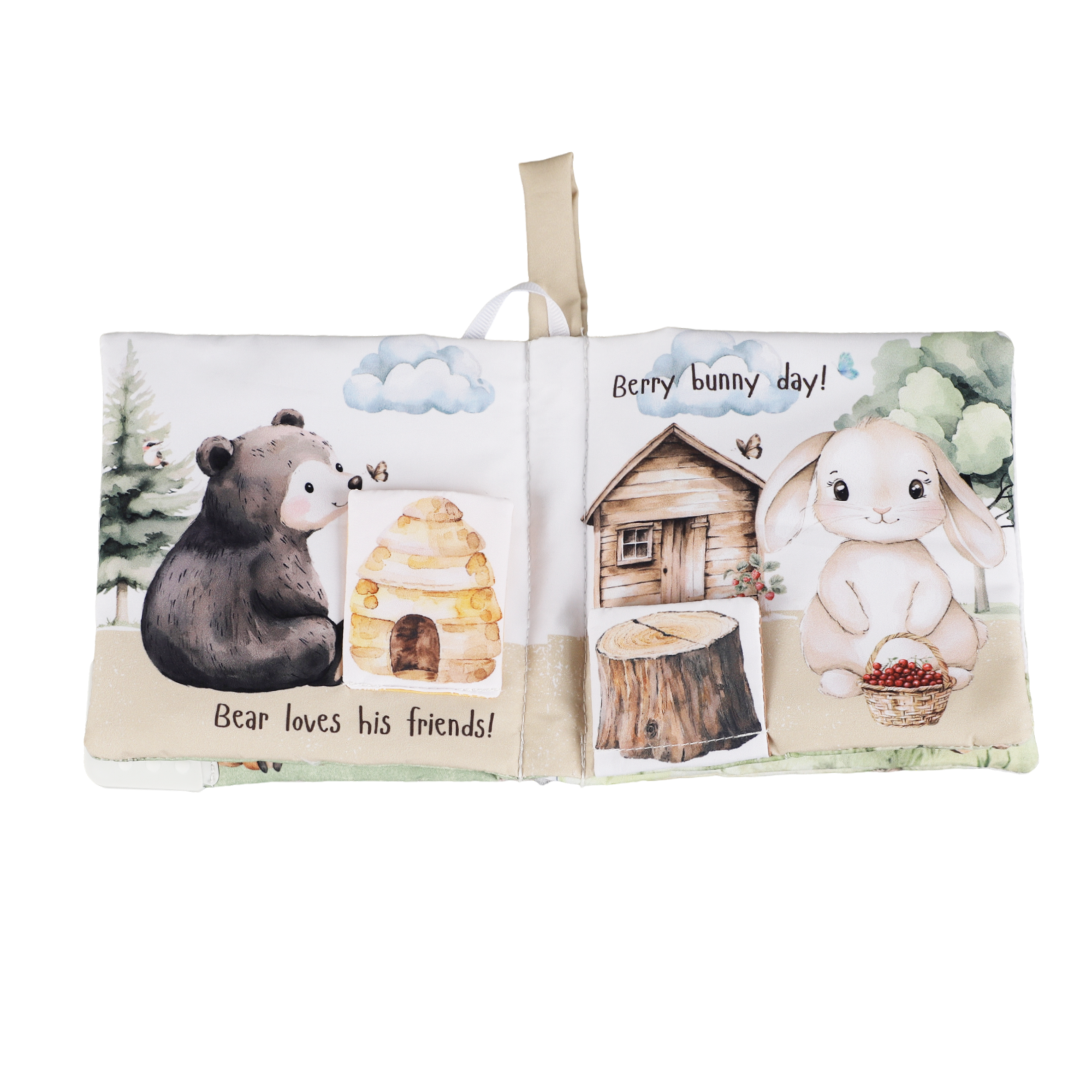 Ali+Oli - Wholesale Baby & Toddler Book (0-2) - Forest Friends 10-Page Crinkle Soft Cloth Baby Book Teether3