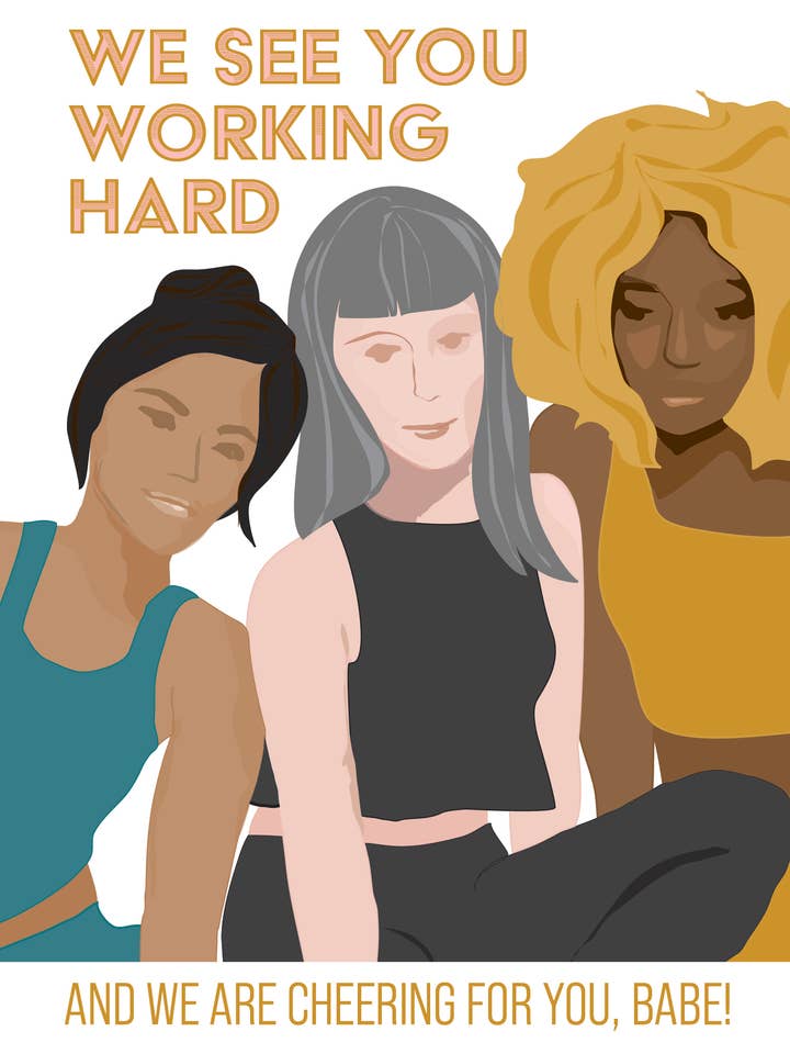 Vi ser dig arbeta hårt- 7 pack för wholesale av Barre Card Shoppe