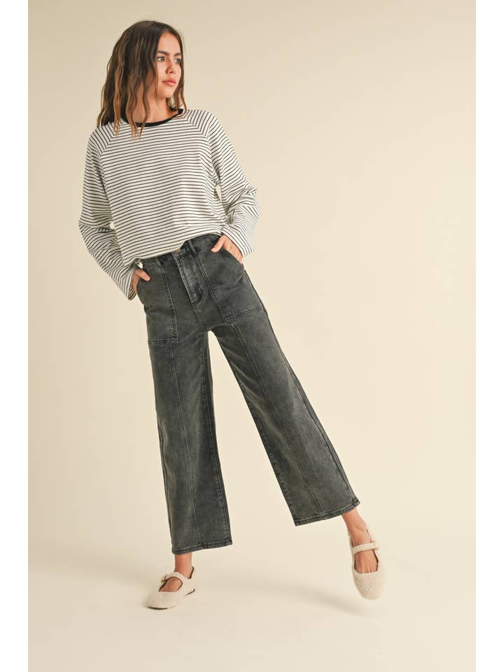 MIOU MUSE - Wholesale Jeans - Women's - P3966 PANELED STRETCH PANTS