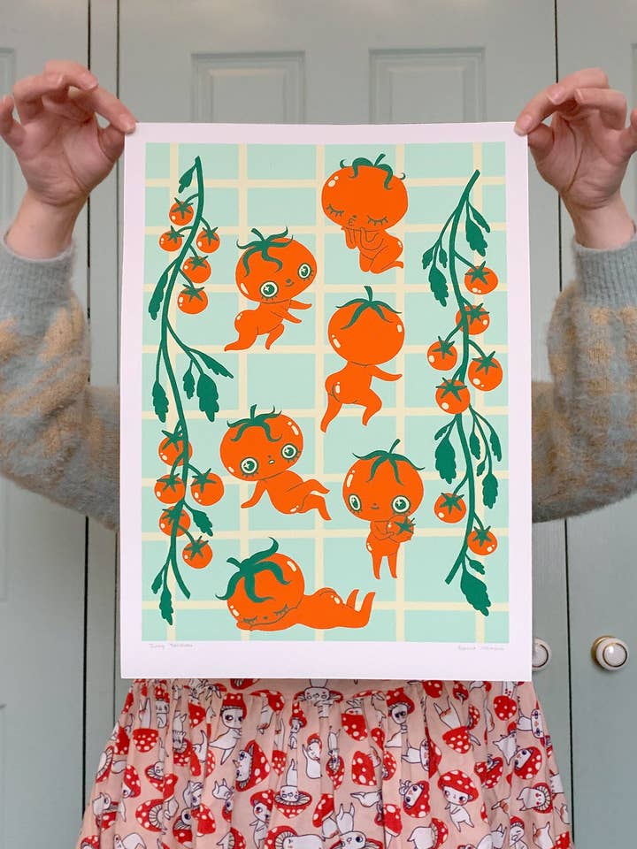 Juicy Tomatoes - A3 Print for wholesale by Hannakin
