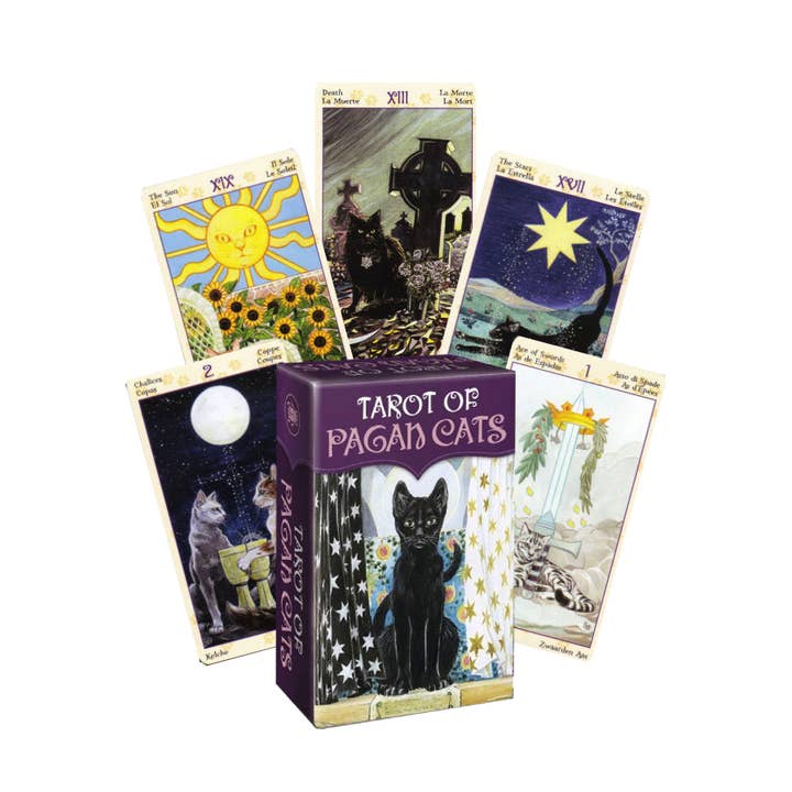 Tarot Of Pagan Cats Mini Deck Lo Scarabeo for wholesale by Cardshouse