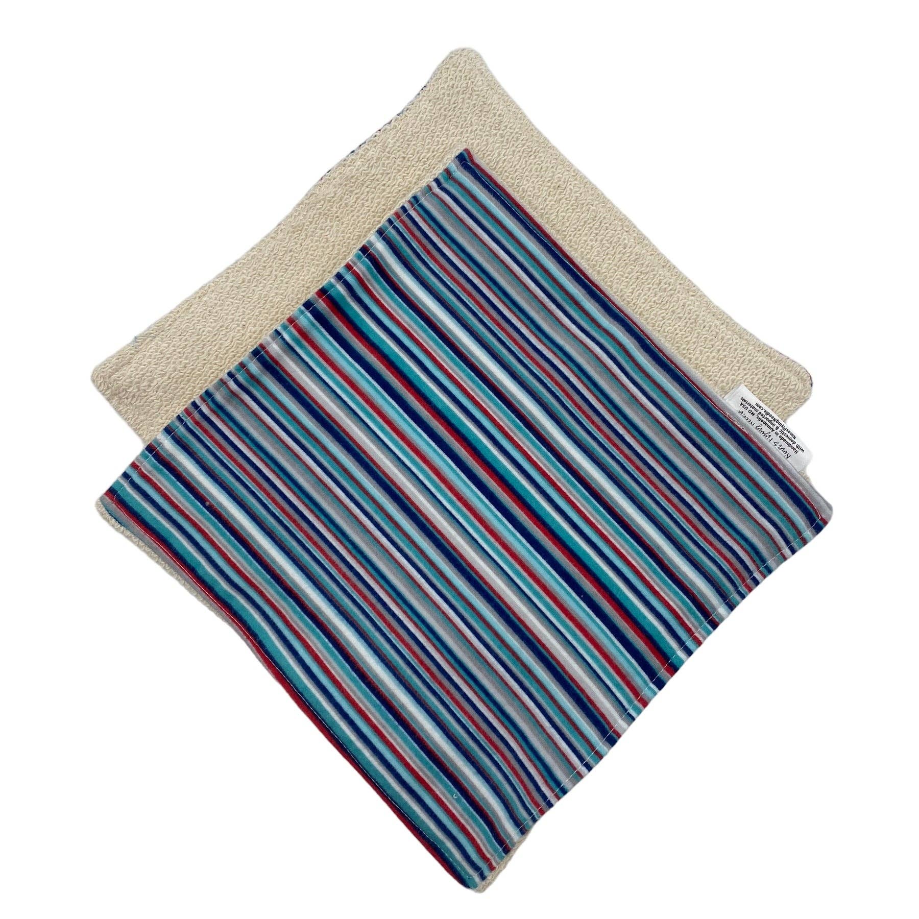 Nina's Flying Needle - Wholesale Wash Cloth - Kids & Baby - Wash Cloth - Regular - Stripes - Red White Blue Gray1