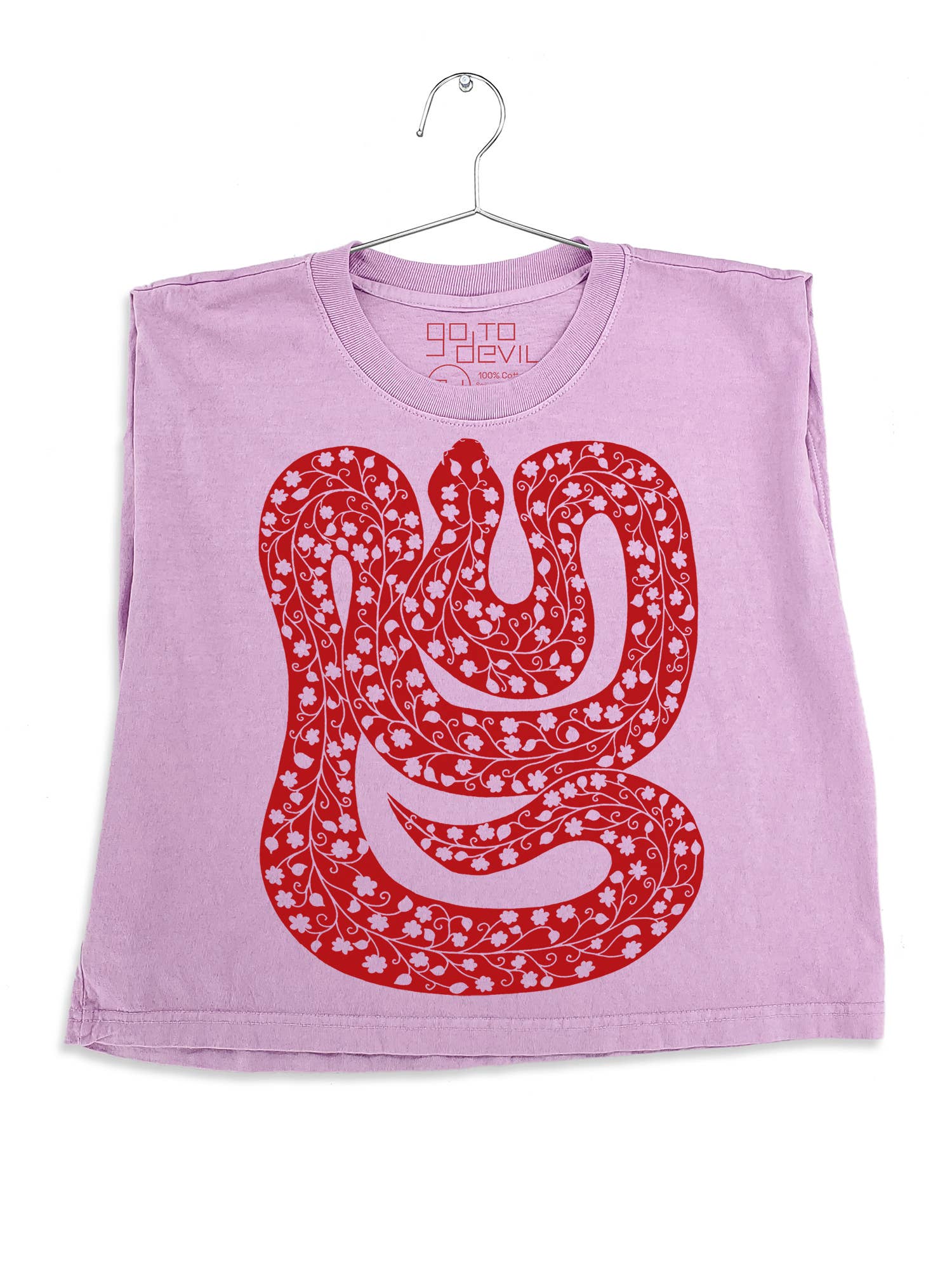 Go To Devil - Wholesale Screen Printed T-Shirt - Women's - Snake Joan Heavyweight Muscle Tee2