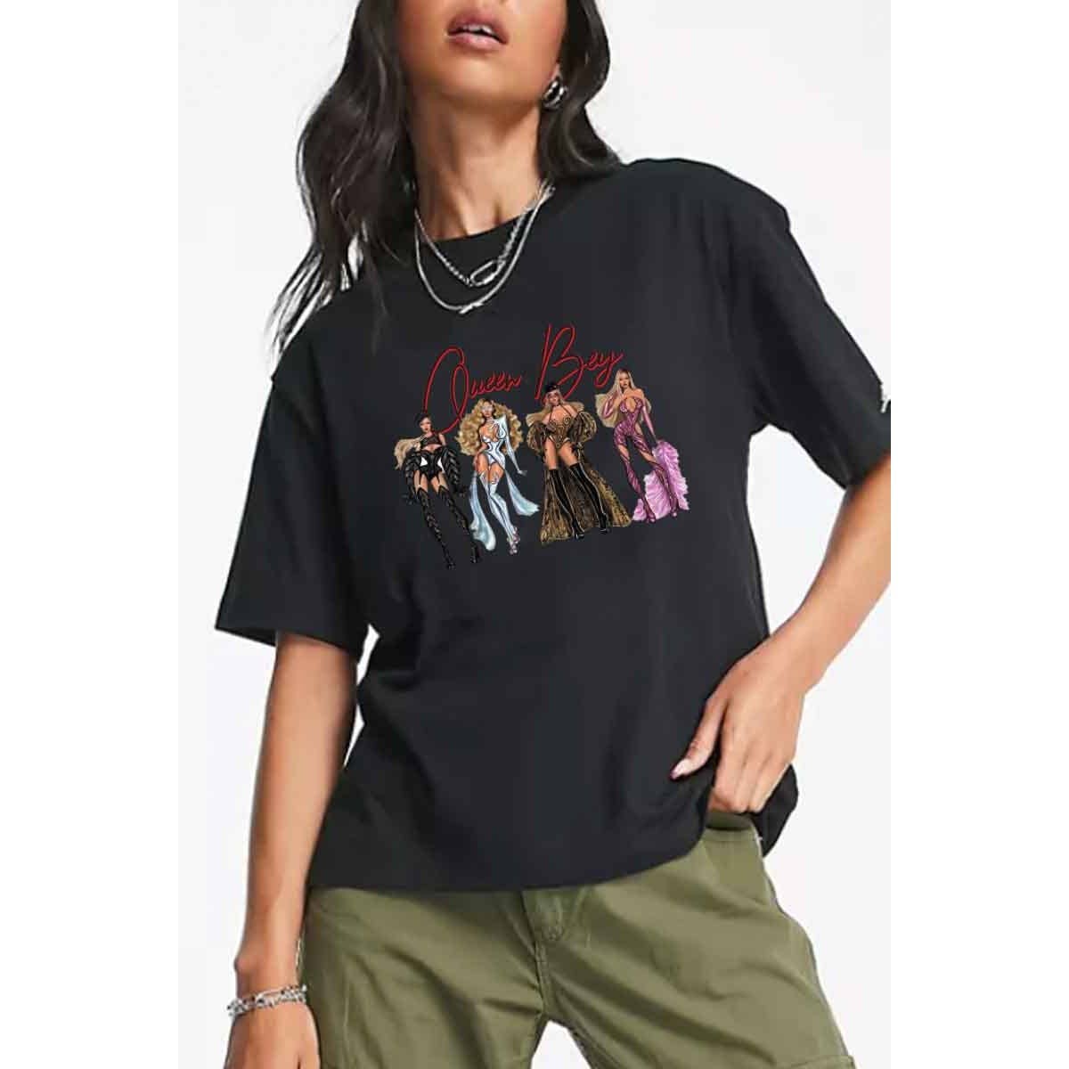 crashangel.us - Wholesale Screen Printed T-Shirt - Women's - QUEEN BEY WOMEN GRAPHIC TEE0