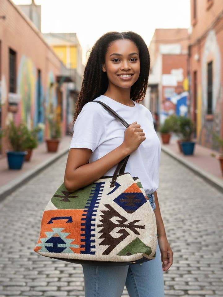 Bolso tote tejido del suroeste - 5391 para venta al por mayor de MontanaCo