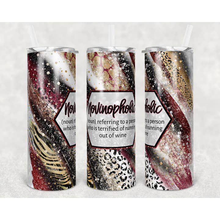 Novinophobic Definition - Gobelet de 20 oz pour la vente par Crafted in the Loo, LLC
