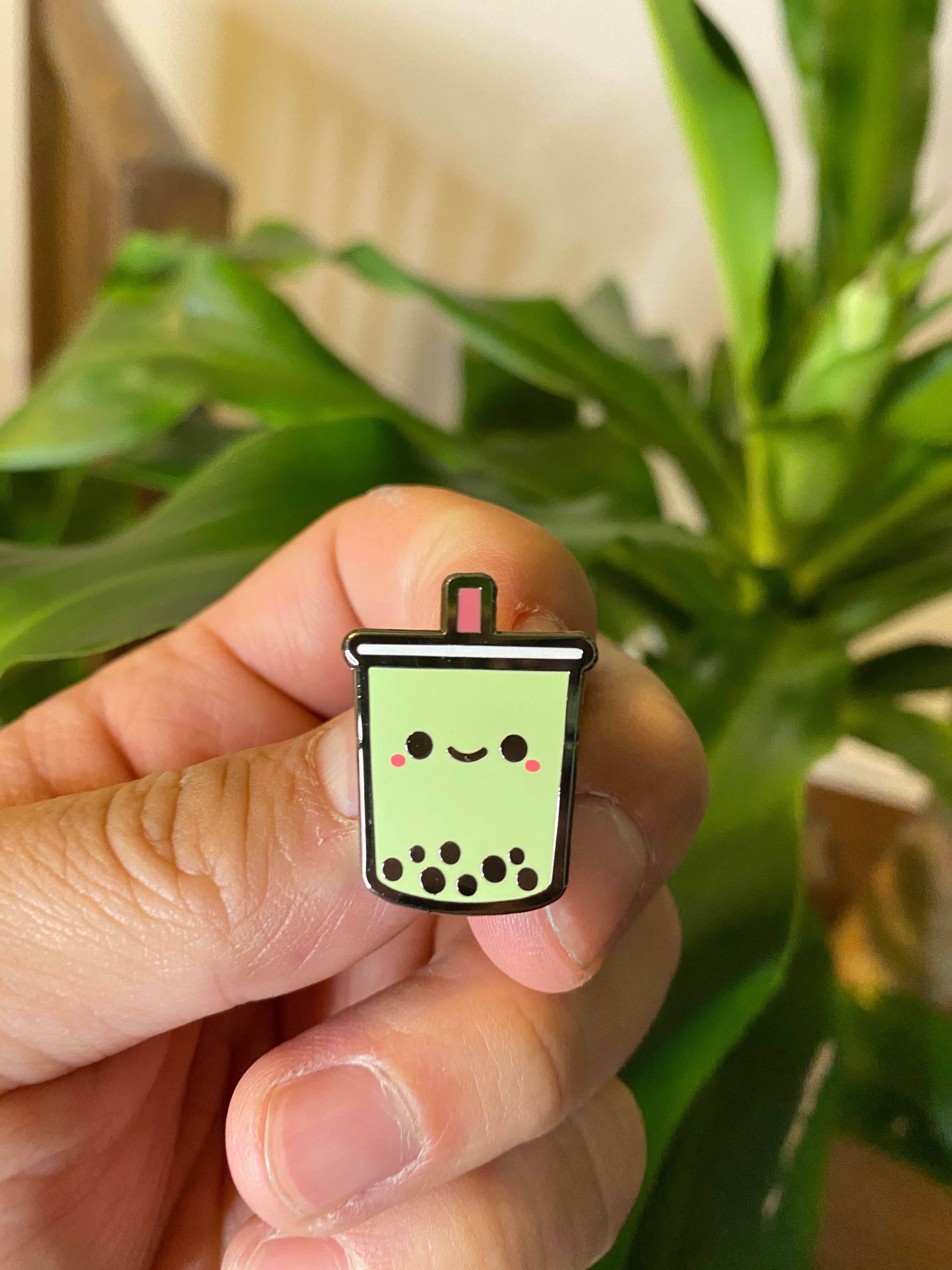 Hype Pins - Vendita all'ingrosso Spilla da bavero - Simpatico tè Boba Matcha | Spilla smaltata dura Bubble Tea
