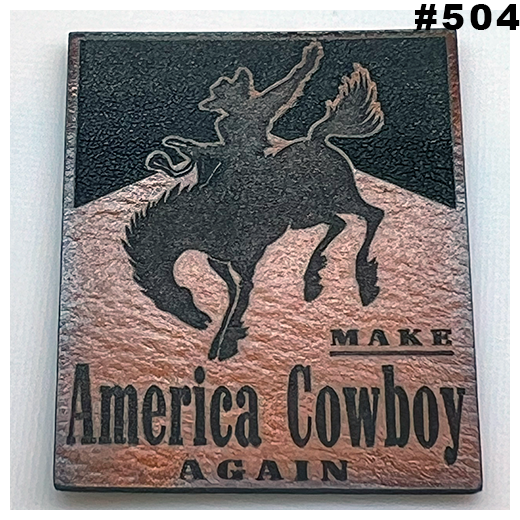 Wild Heritage Apparel - Venta al por mayor Accesorio para sombrero - Hombre - Parche de sombrero de cuero grabado personalizado20