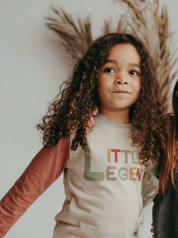 Brown Little Legends Slogan Print Top for wholesale by Turtledove London